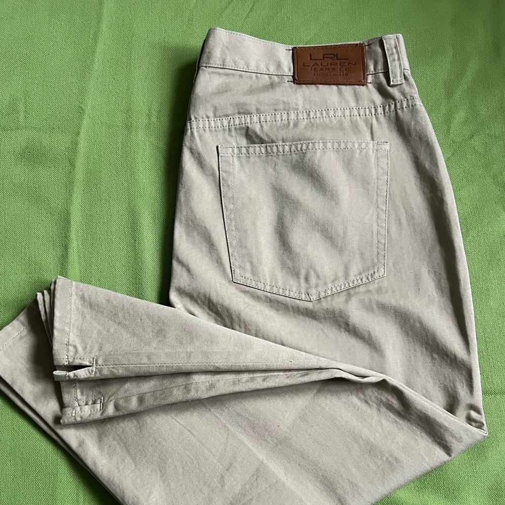 Lauren Ralph Lauren Classic MidCalf Khaki Crop Pants Size 12